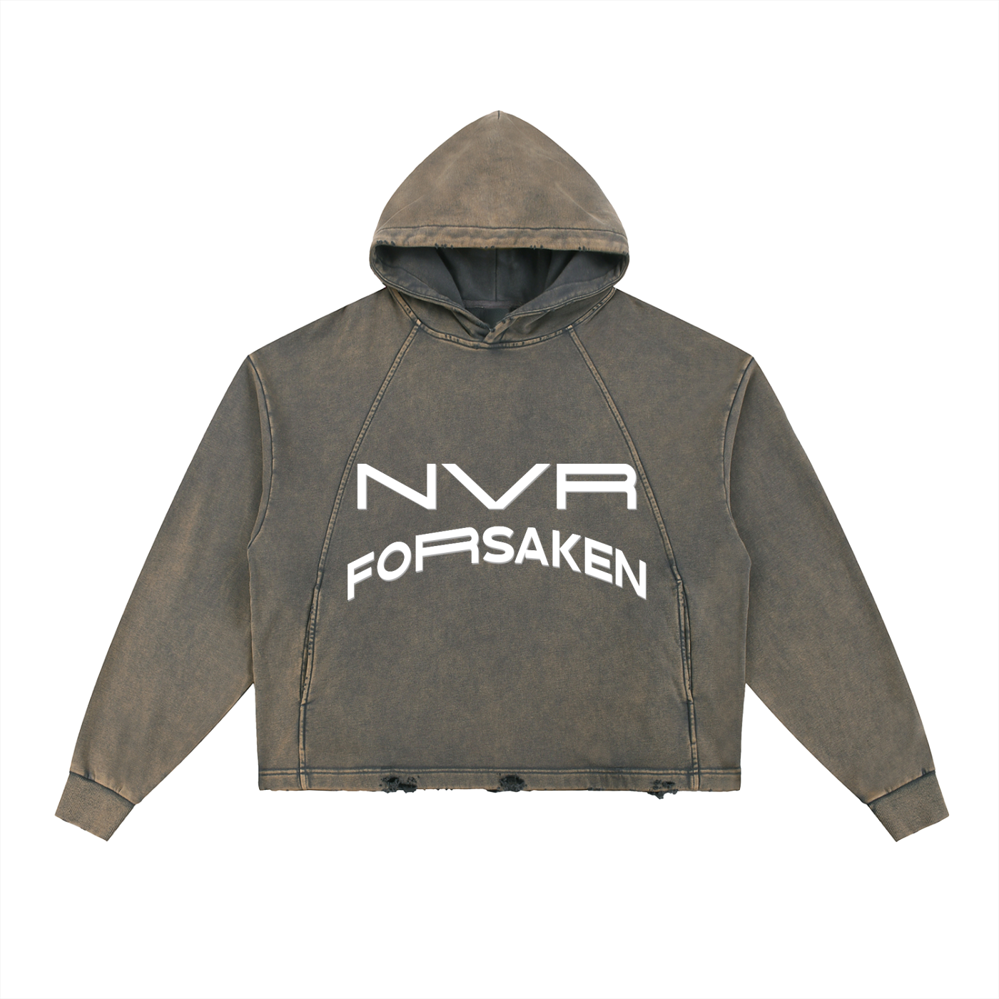 Logos Vintage Washed Frayed-Hem Hoodie