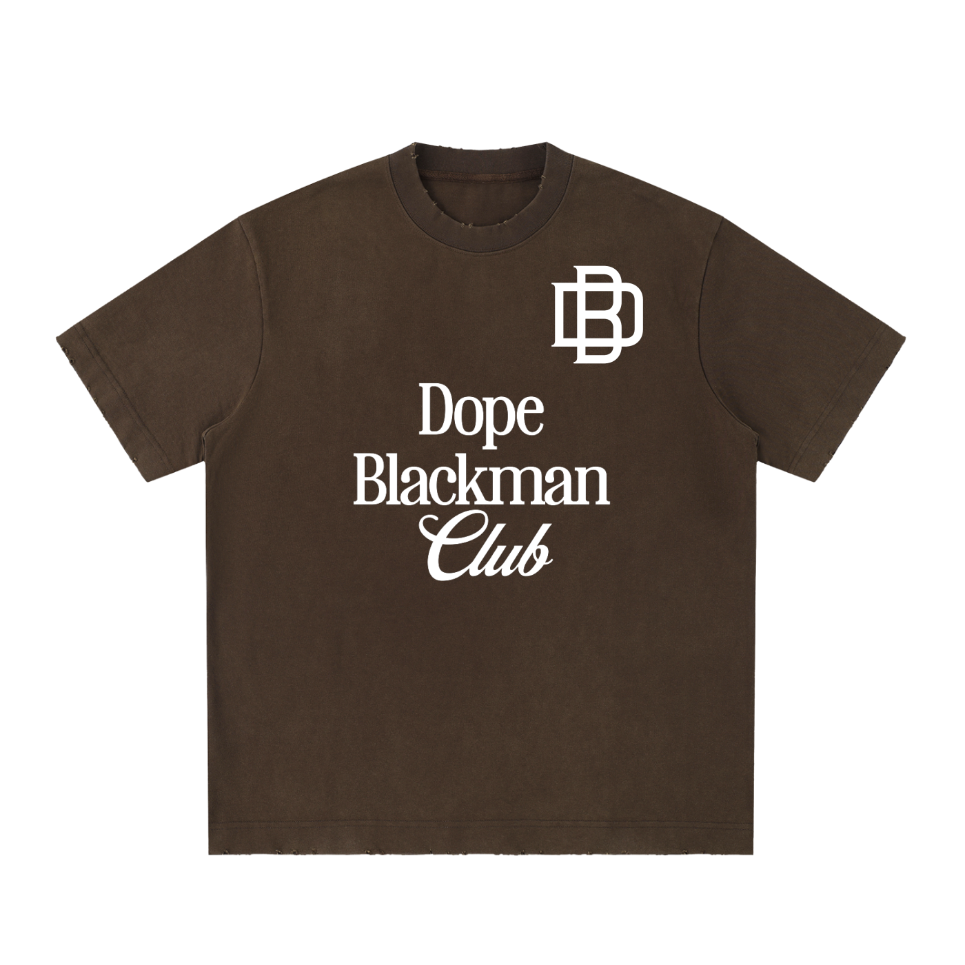 Dope Blackman Club Vintage Washed Frayed T-Shirt