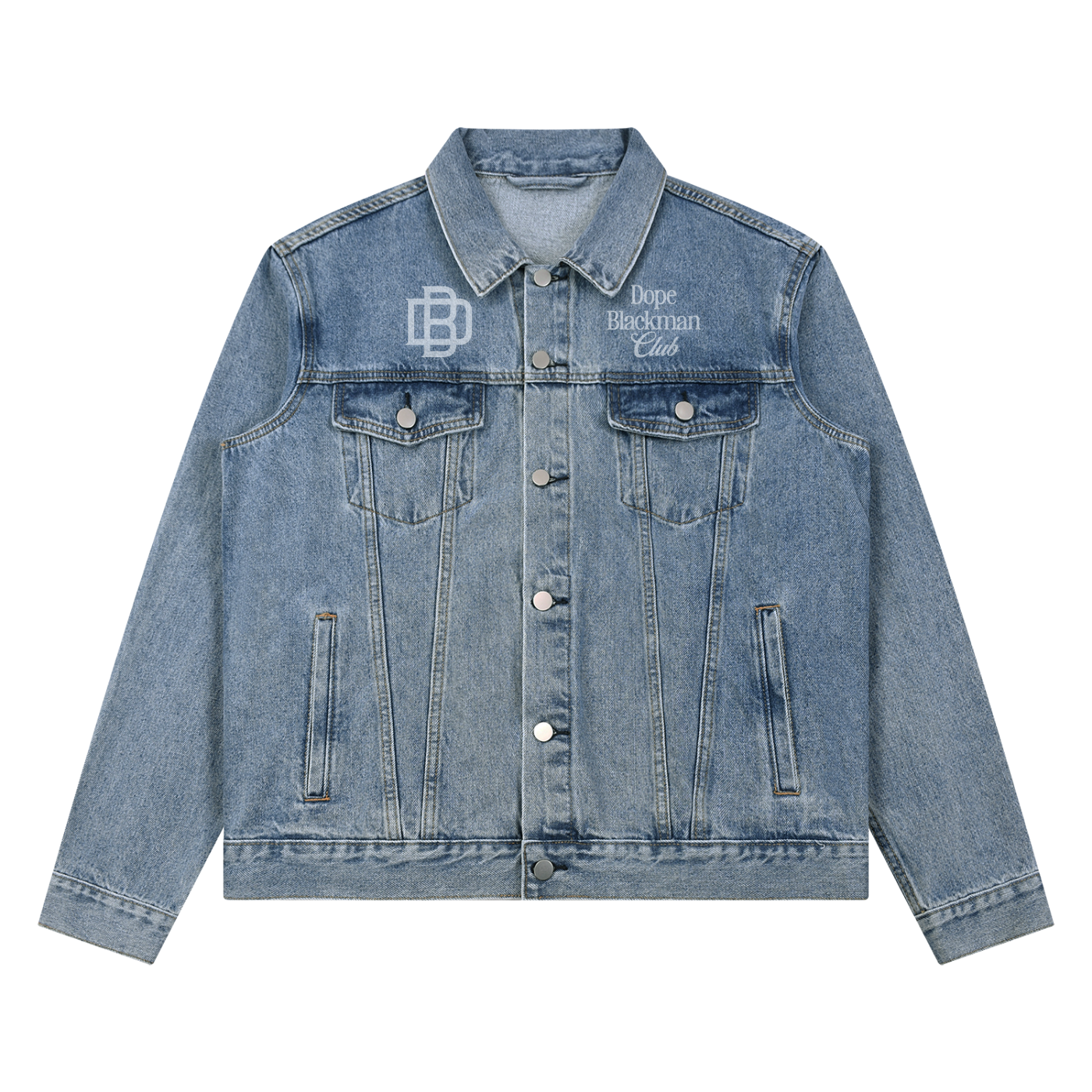 Dope Blackman Club Vintage Wash Denim Jacket