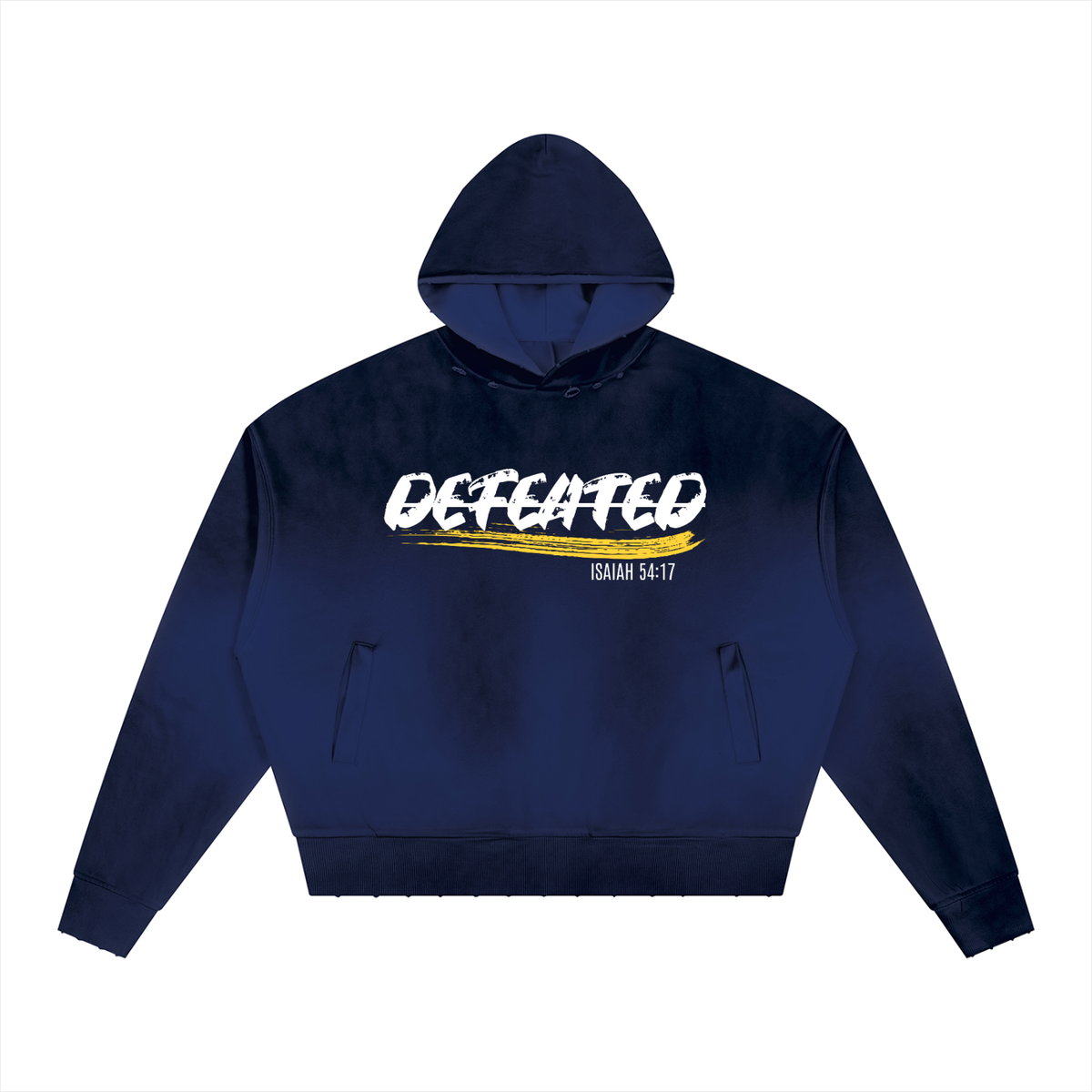 Unisex Sunfade Distressed Boxy Hoodie (Undefeated)