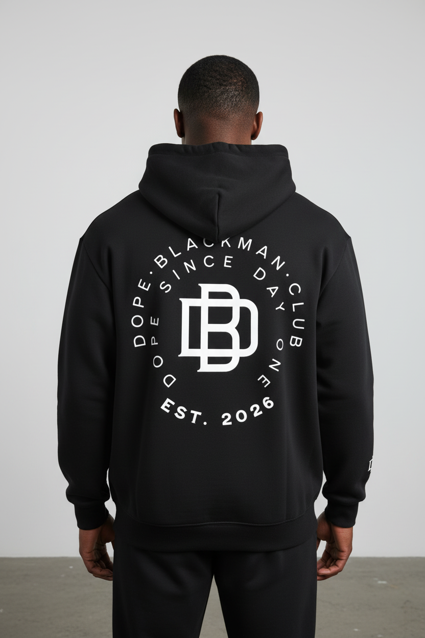 Hoodie Back View on Model