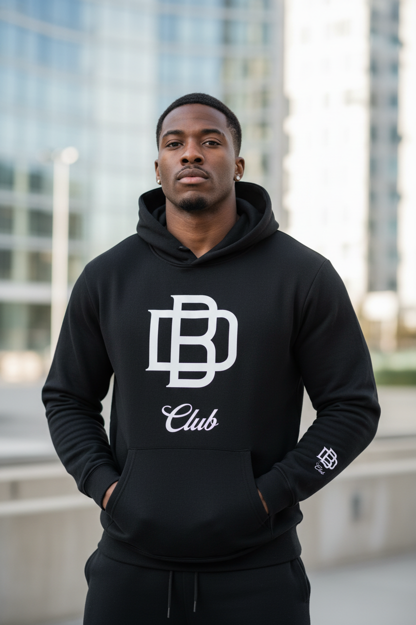 Hoodie Front View on Model