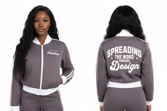 Logos Designs Napoleon Bomber Jacket Front and Back View