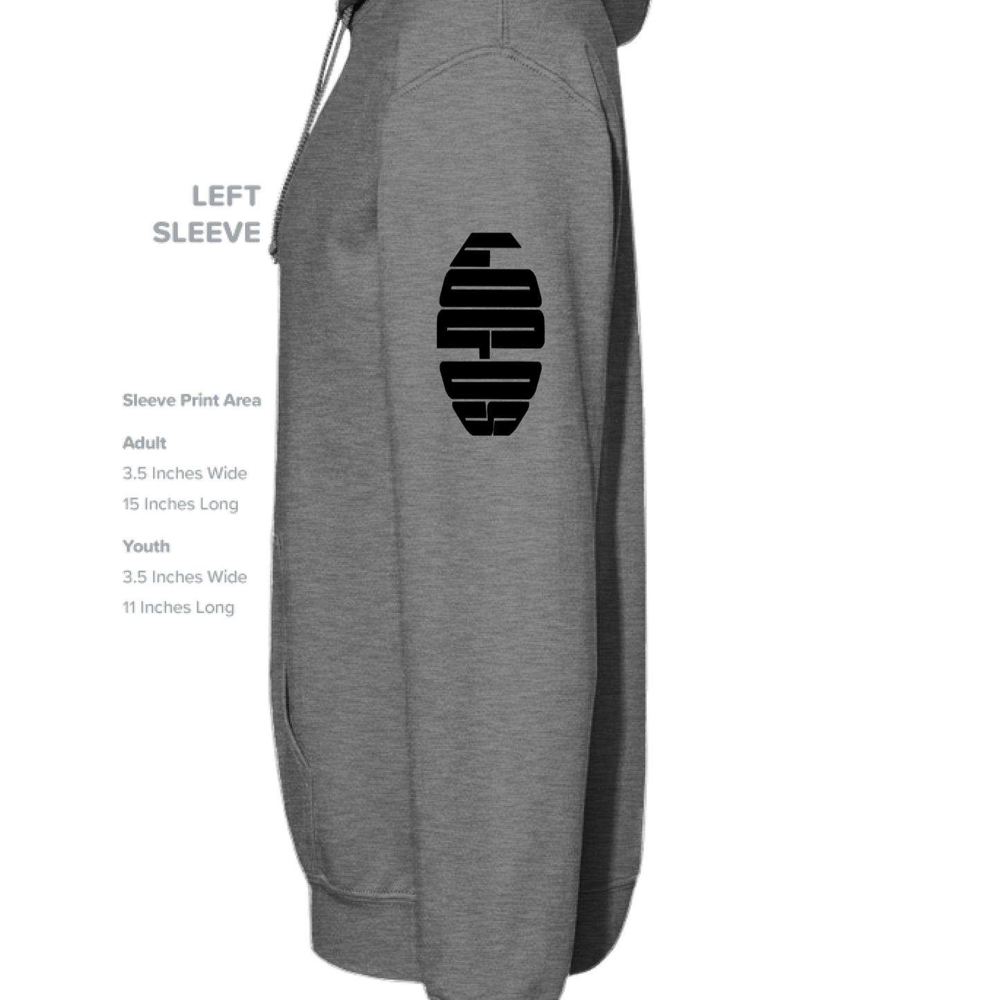 GRAPHITE HEATHER - SLEEVE_LEFT